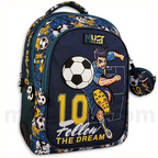 Must School Backpack Football Goal 3 Compartments - Σχολική Τσάντα Πλάτης Δημοτικού 3 Θήκες