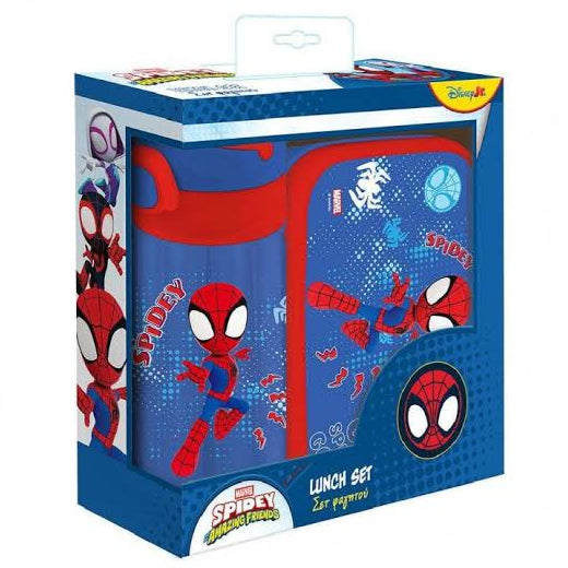 Must Spiderman Lunch Box 500ml and Plastic Water Bottle 500ml - Σετ Φαγητοδοχείο και Παγούρι