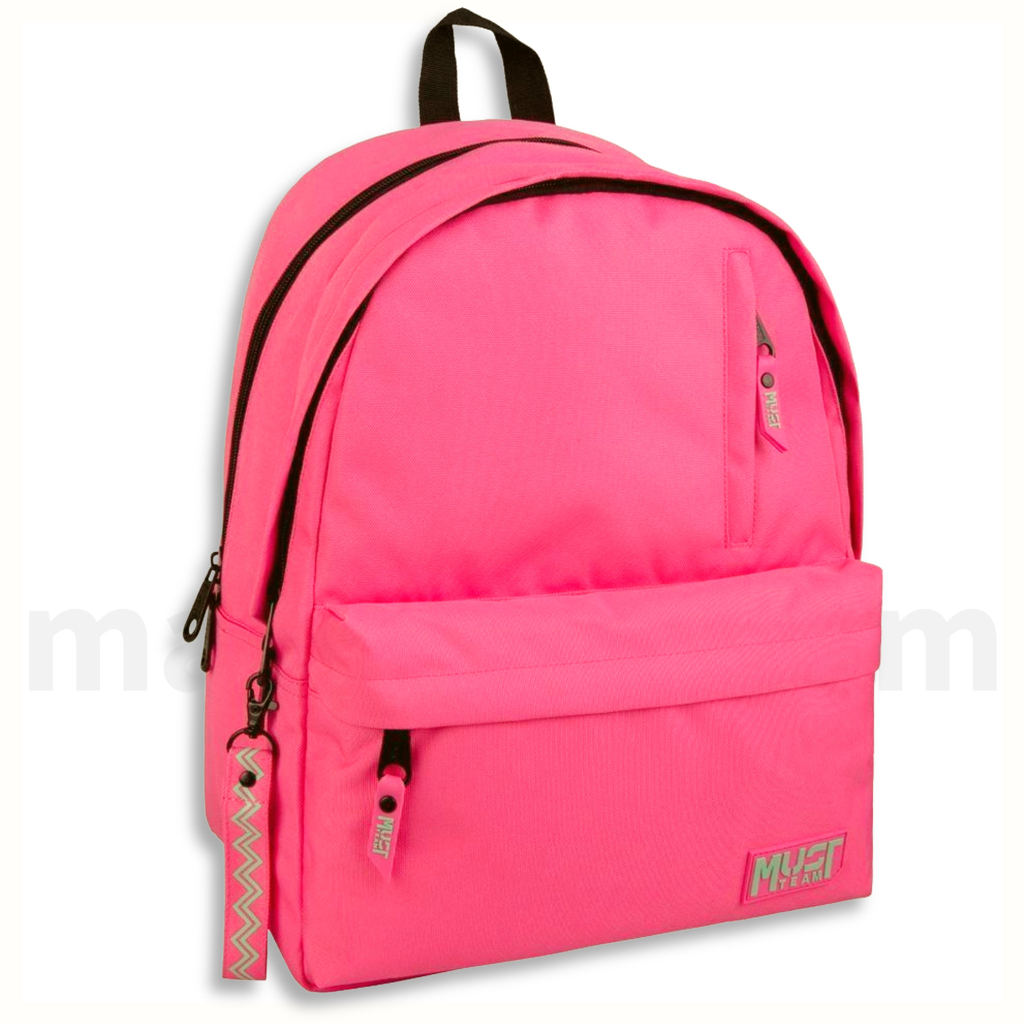 Must Team Backpack Monochrome Classic 2 Compartments Bright Pink - Σακίδιο Πλάτης 2 Θέσεων (Copy)