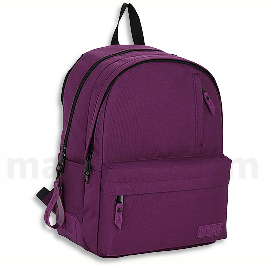 Must Team Backpack Monochrome Classic 2 Compartments Purple - Σακίδιο Πλάτης 2 Θέσεων 
