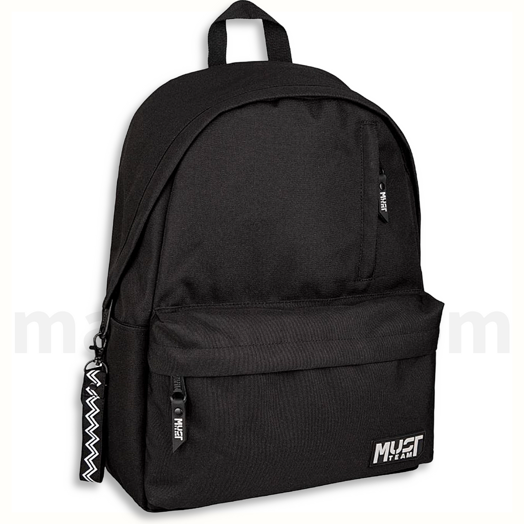 Must Team Backpack Monochrome Classic Black, 1 Compartment - Σακίδιο Πλάτης