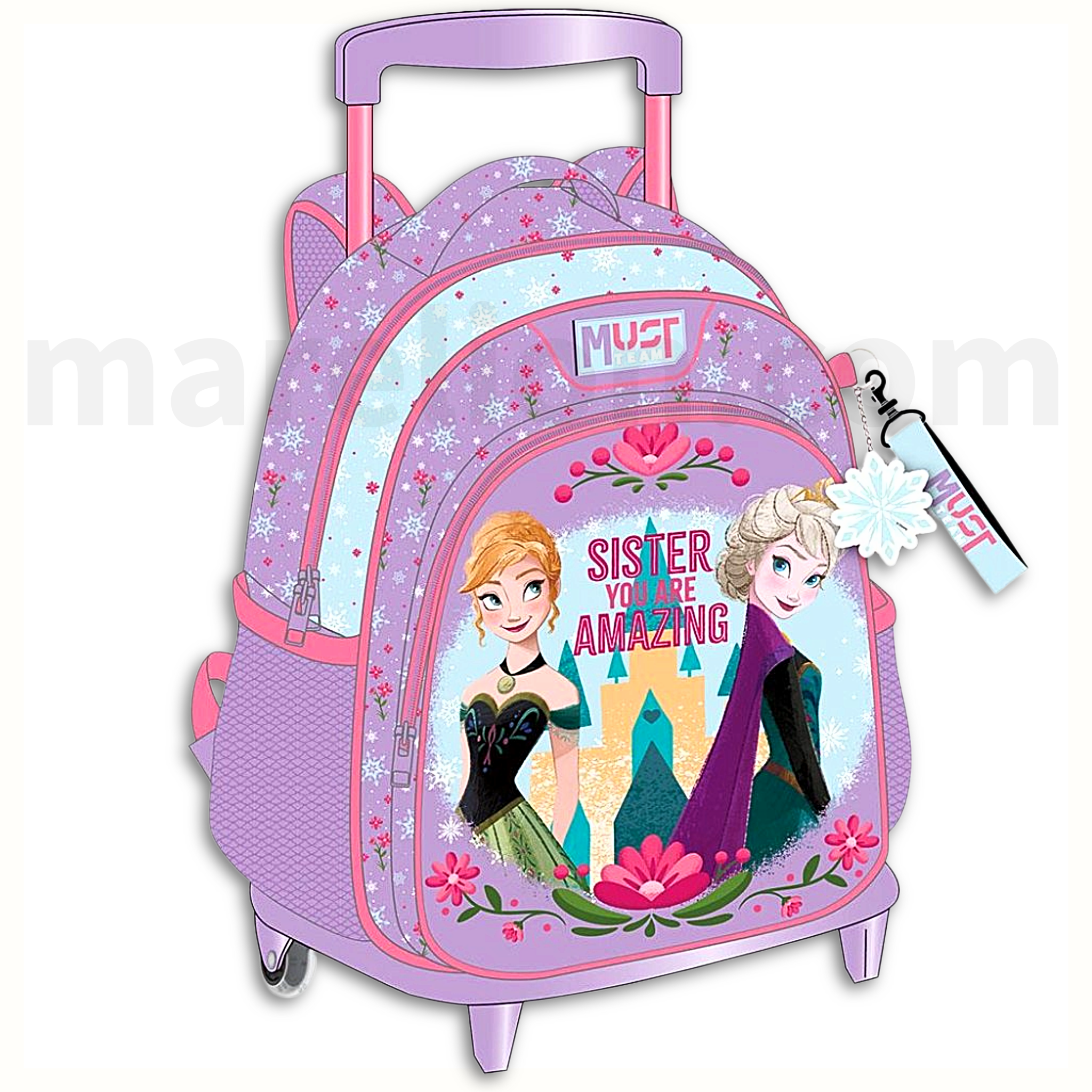 Must Trolley School Bag Frozen Sisters 2 Compartments
