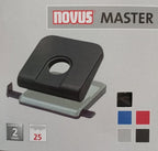 Novus 2 Hole Punch 25 Sheets Master Black - High quality - Τρυπητήρι Γραφείου