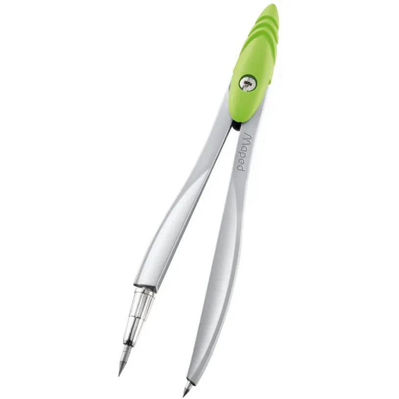 Maped Study Compass 11cm with 2mm Lead , Pink | Green - Διαβήτης σε 2 Χρώματα - Γεωμετρικά Όργανα