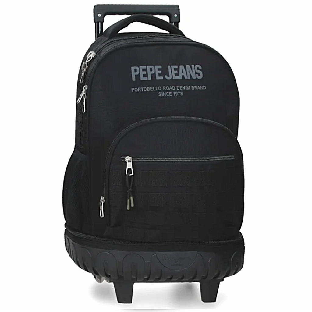 Pepe Jeans Edward Trolley & Backpack with Detachable Wheels - Σχολικό Σακίδιο με Αποσπώμενες Ρόδες