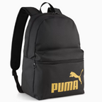 PUMA Phase Backpack 22L, Black and Gold - Σακίδιο Πλάτης Μαύρο με Χρυσό