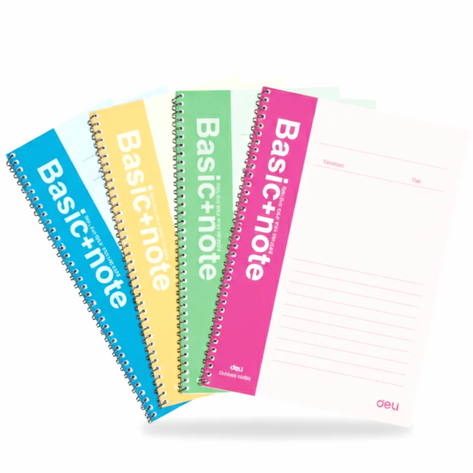 Deli A5 Spiral Notebook Soft Cover, 80 Sheets - 4 Colors - Τετράδιο Σπιράλ Μαλακό Εξώφυλλο