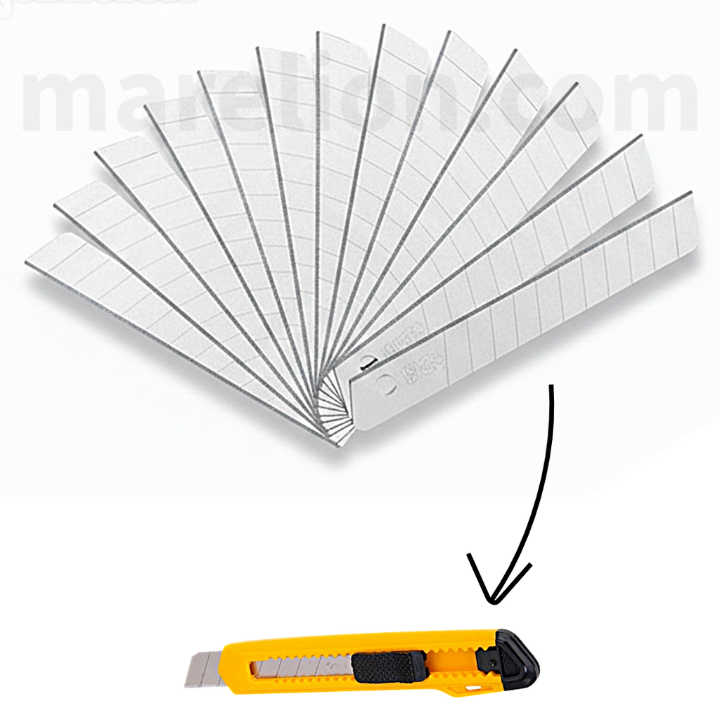 CUTTING BLADES 18mm 10pcs ΛΕΠΙΔΕΣ ΦΑΡΔΙΕΣ ΨΑΛΙΔΙΑ ΧΑΡΤΟΚΟΠΤΕΣ