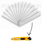 CUTTING BLADES 18mm 10pcs ΛΕΠΙΔΕΣ ΦΑΡΔΙΕΣ ΨΑΛΙΔΙΑ ΧΑΡΤΟΚΟΠΤΕΣ