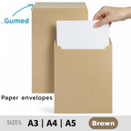 Brown Paper Envelopes packs A3 / A4 / A5 sizes with gum - Καφέ Φάκελοι Αλληλογραφίας
