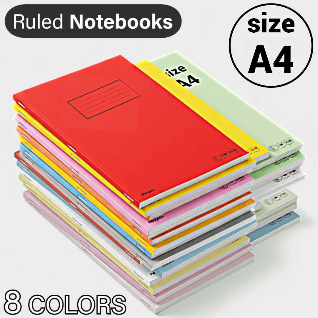 Maypap A4 Lined Notebook 50 Sheets 80gsm 8 COLORS - Τετράδιο Μονόριγο Ντυμένο Εξώφυλλο Α4 σε 8 Χρώματα