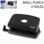 Spree 2 Hole Paper Punch 11.5cm 10 Sheets Black - Μικρό Τρυπητήρι Γραφείου