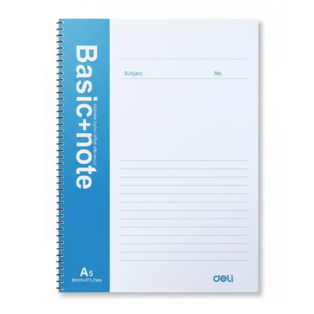 Deli A4 Spiral Soft Cover Ruled Notebook 80 / 100 Sheets - Τετράδιο Σπίραλ Γραμμές - σε 4 Χρωματισμούς