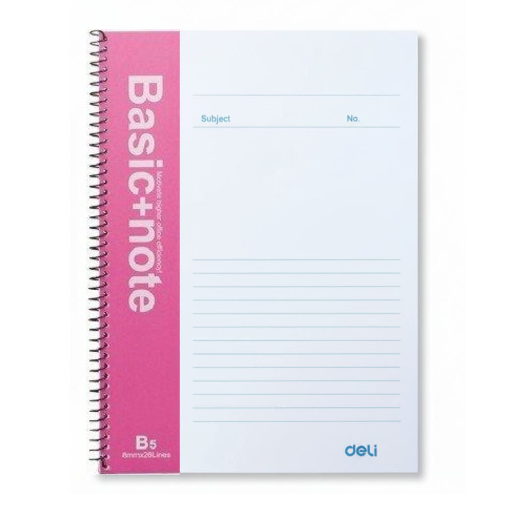 Deli A4 Spiral Soft Cover Ruled Notebook 80 / 100 Sheets - Τετράδιο Σπίραλ Γραμμές - σε 4 Χρωματισμούς