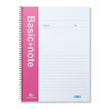 Deli A4 Spiral Soft Cover Ruled Notebook 80 / 100 Sheets - Τετράδιο Σπίραλ Γραμμές - σε 4 Χρωματισμούς