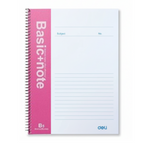 Deli A4 Spiral Soft Cover Ruled Notebook 80 / 100 Sheets - Τετράδιο Σπίραλ Γραμμές - σε 4 Χρωματισμούς