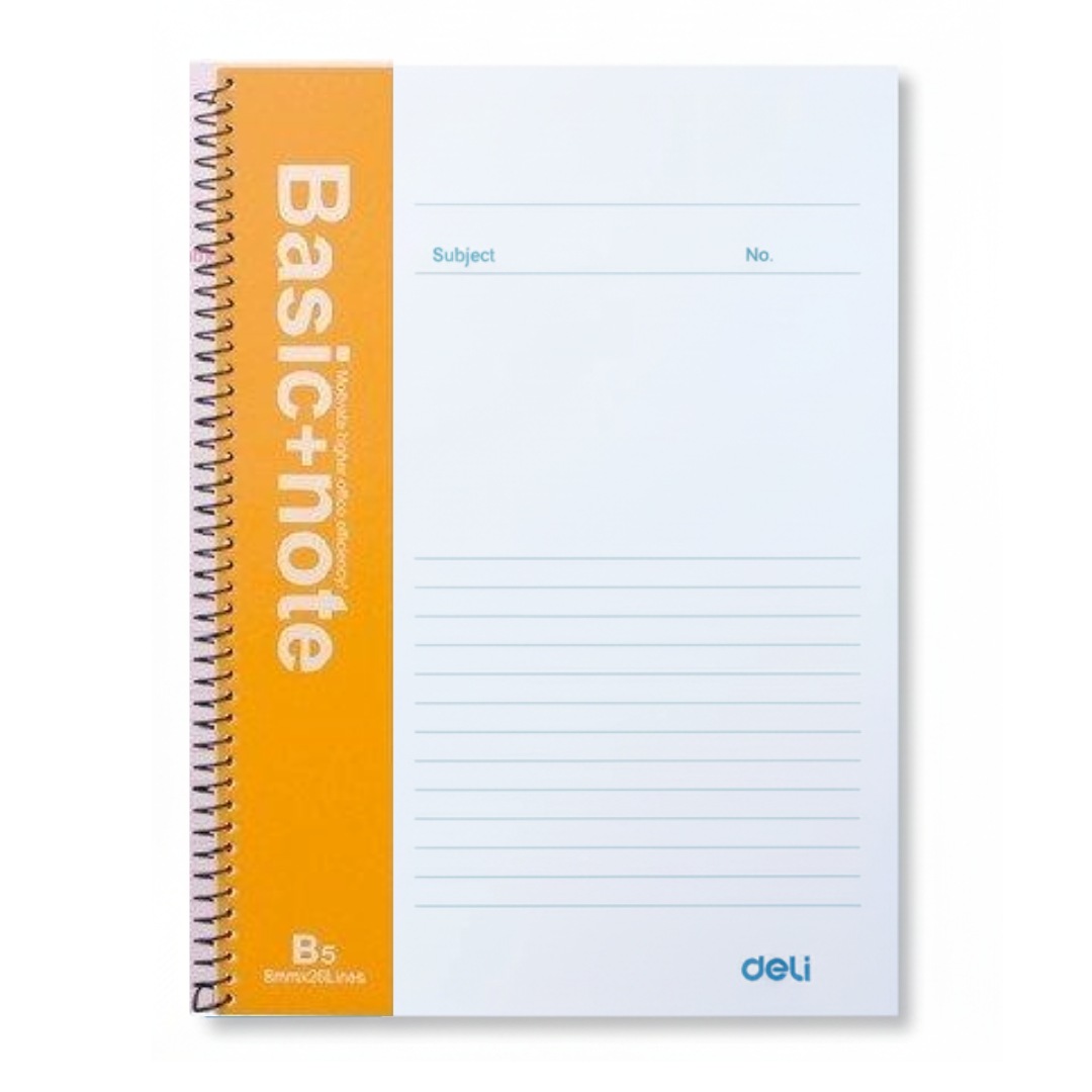 Deli A4 Spiral Soft Cover Ruled Notebook 80 / 100 Sheets - Τετράδιο Σπίραλ Γραμμές - σε 4 Χρωματισμούς