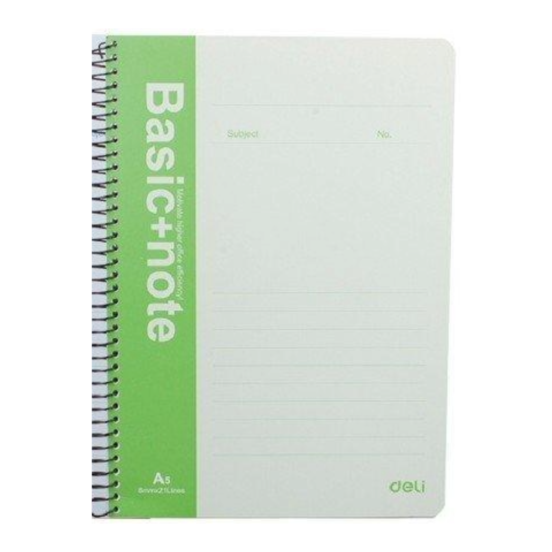 Deli A4 Spiral Soft Cover Ruled Notebook 80 / 100 Sheets - Τετράδιο Σπίραλ Γραμμές - σε 4 Χρωματισμούς