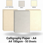 Calligraphy Paper A4 180gsm 50 Sheets, 3 COLORS - Καλλιγραφικό Χαρτί