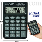 Rebell RE-HC108 Pocket Calculator 8 Digit LCD Display for Children & Students - Αριθμομηχανή Υπολογιστική Μηχανή Τσέπης