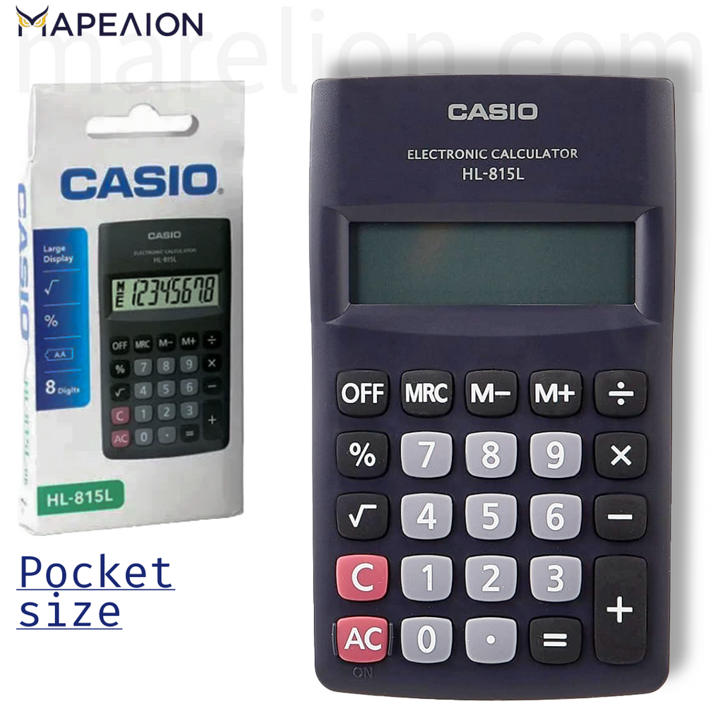 Casio HL-815L Portable Calculator, Αριθμομηχανή τσέπης Casio, 8 ψηφίων