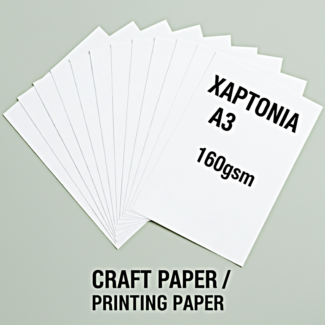 Carton Paper A3, 160gsm White, Pack of 20 / 250 Sheets - Χαρτόνια Α3 Λευκό, Χειροτεχνία, Κατασκευές