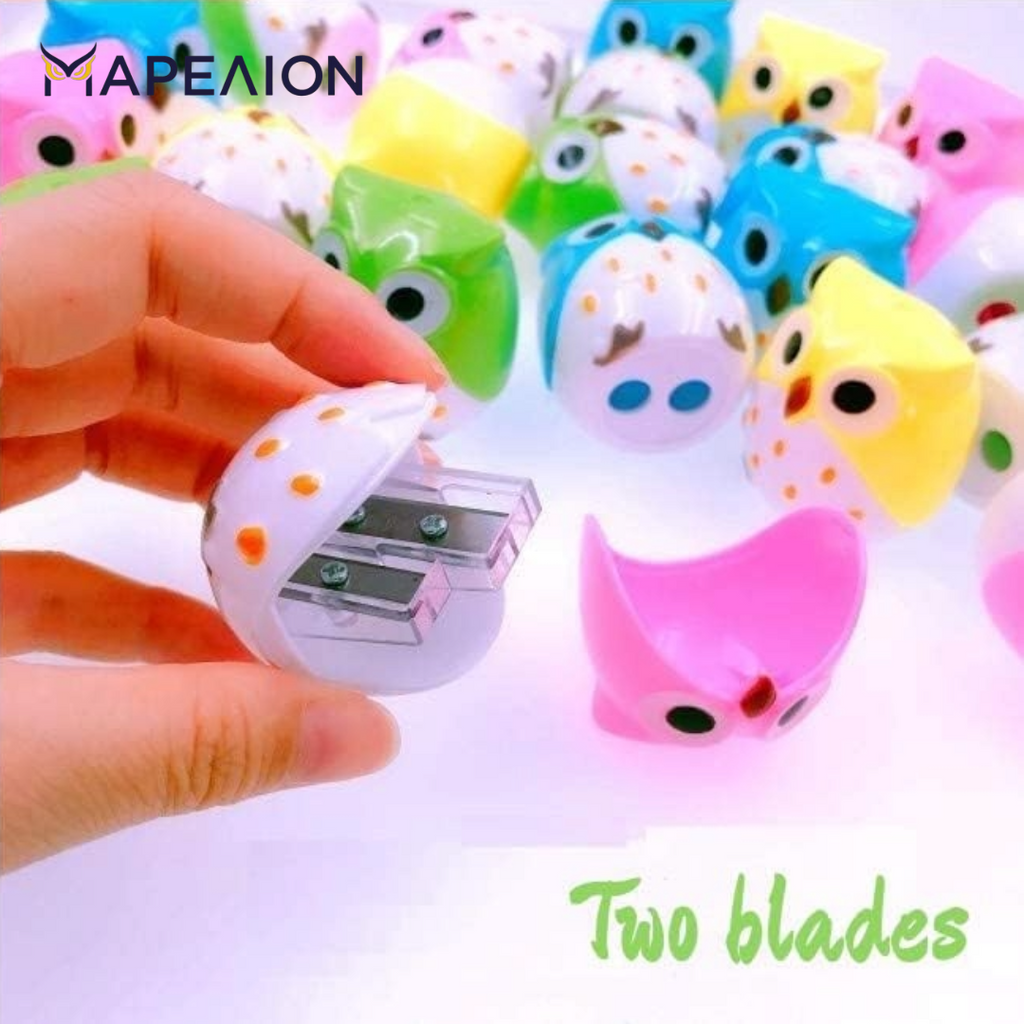 Owl Double Sharpener 5cm - Διπλή Ξύστρα Κουκουβάγια για Κανονικά Μολύβια