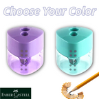 Ξύστρα Faber Castell Grip double hole Pencil sharpener 2 παστελ χρώματα
