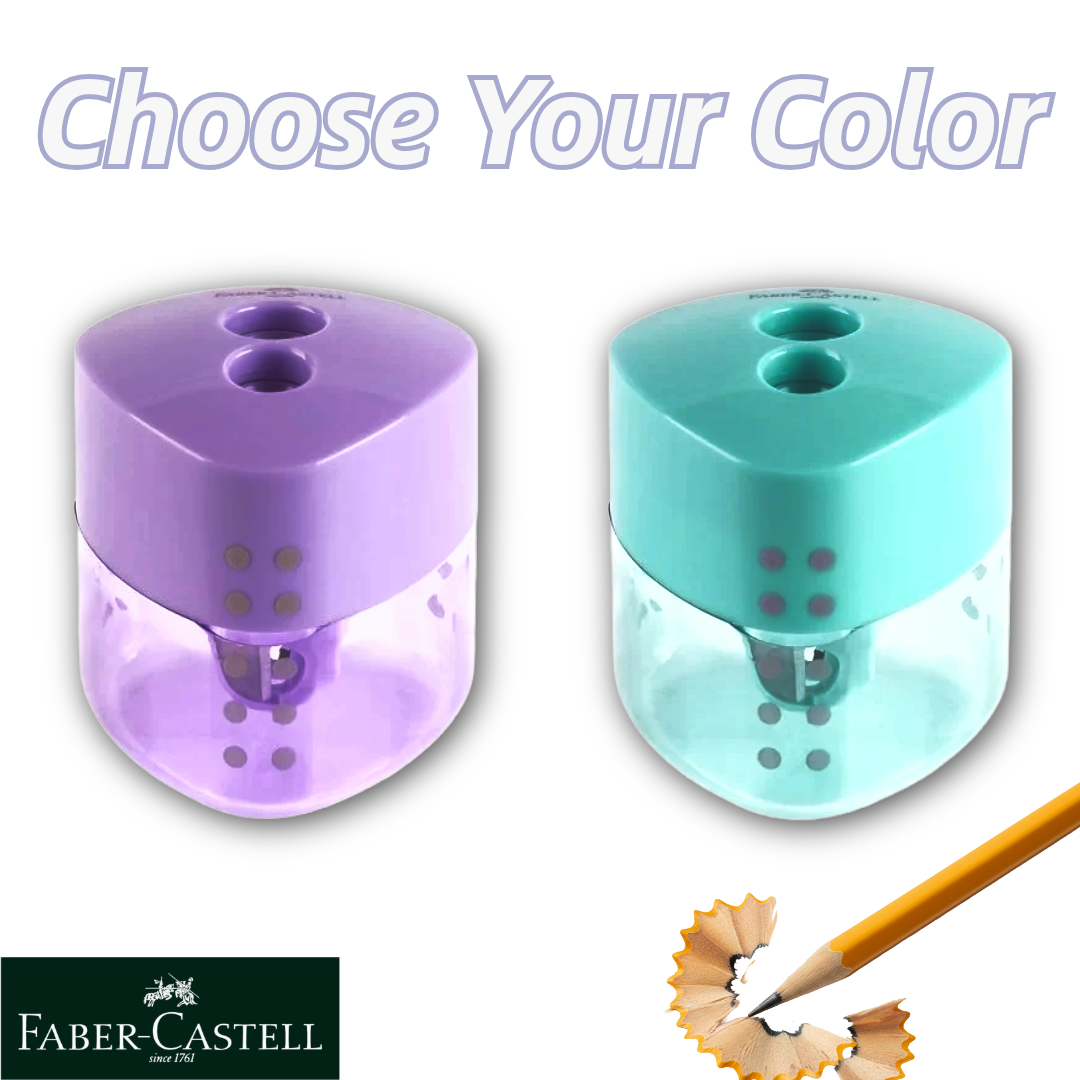 Ξύστρα Faber Castell Grip double hole Pencil sharpener 2 παστελ χρώματα