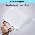 Clear Silicone Glue Sticks 11 mm Diameter, 180 mm Long, Γόμα Στικ Για Πιστολάκι Σιλικόνης - Glue Gun