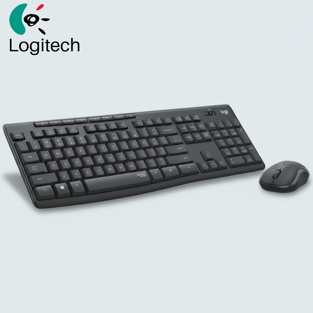Logitech Keyboard+Mouse Set Wireless MK295 US Silent Black (920-009800) , Σετ  Πληκτρολόγιο και ποντίκι