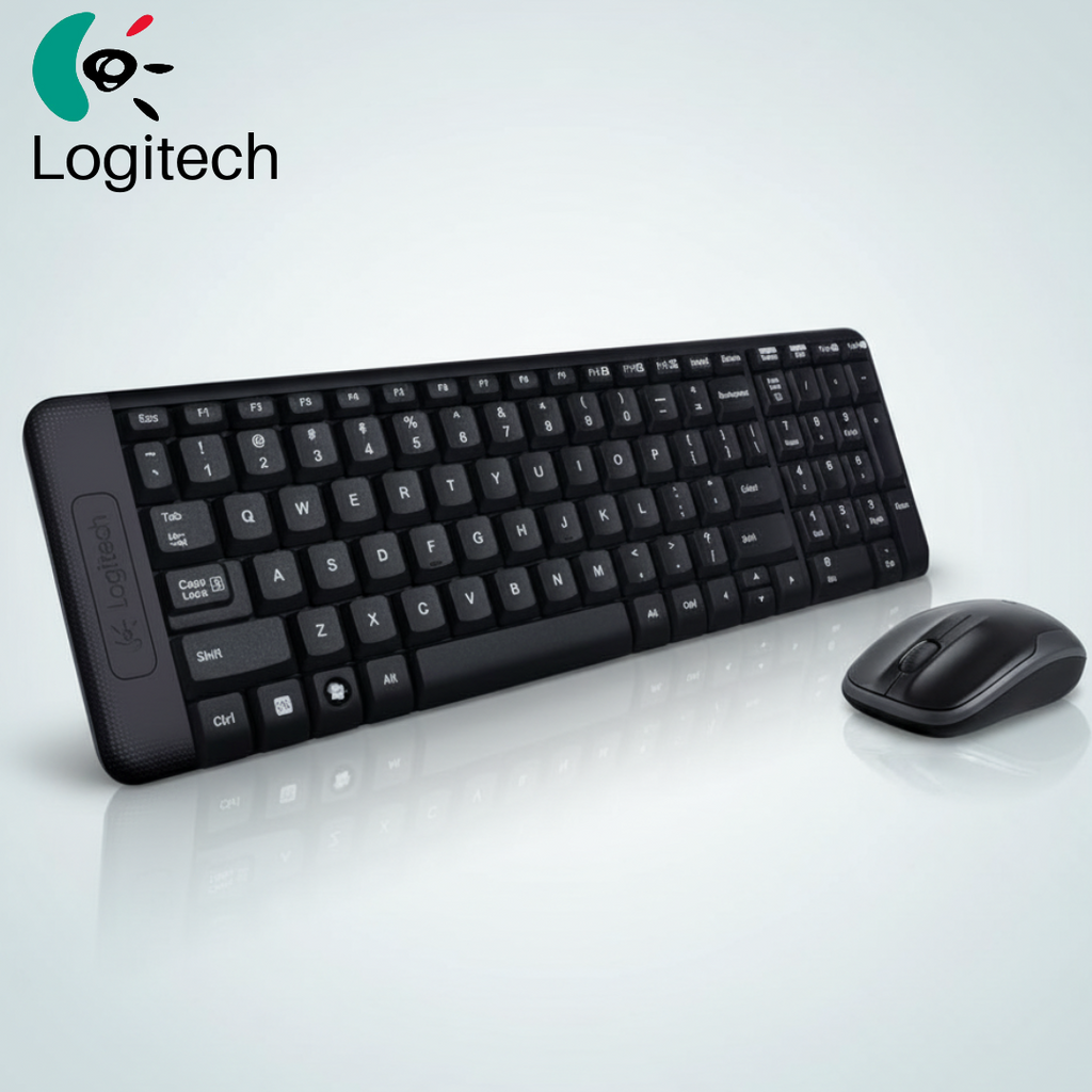 Logitech Wireless Keyboard + Mouse Set Combo MK220 US (920-003161) - Ασύρματο Πληκτρολόγιο και Ποντίκι