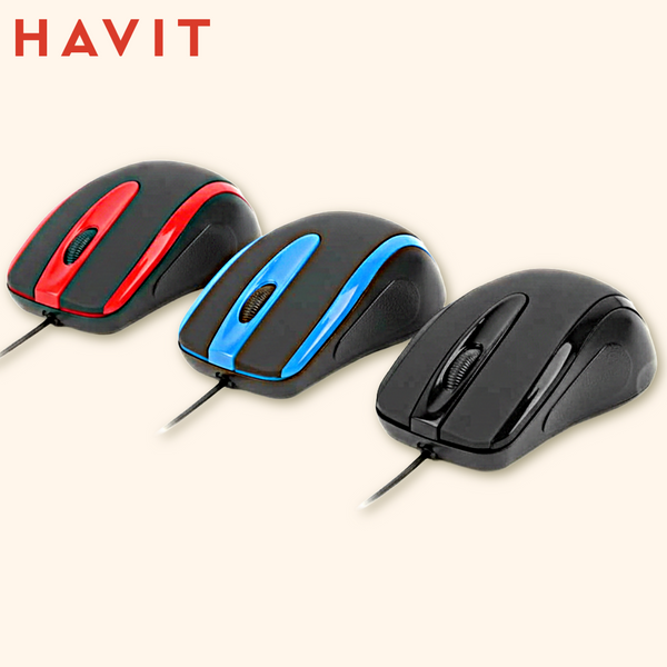 Havit Wired Mouse HV-MS753 - 3 Χρώματα - Ενσύρματο ποντίκι