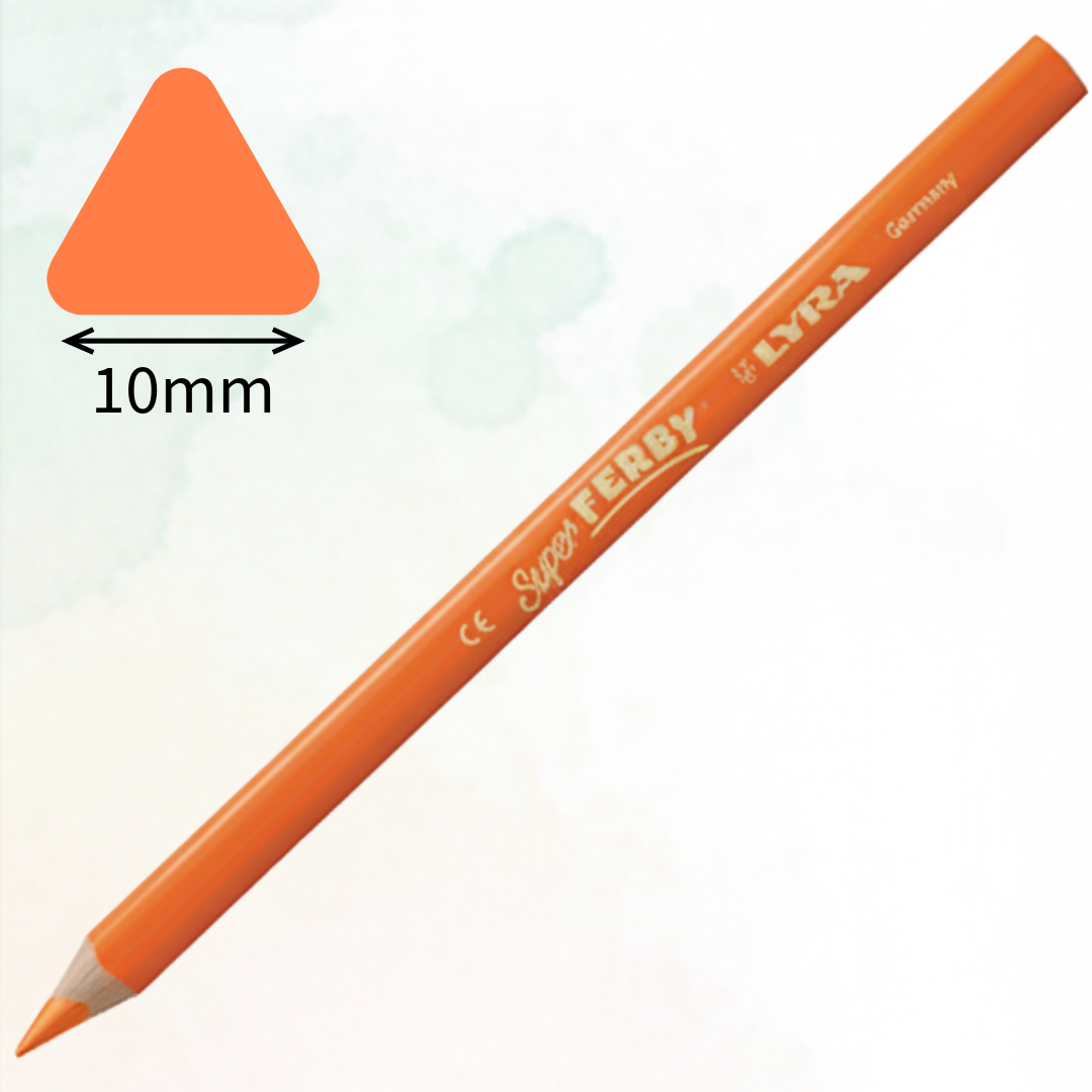 Lyra Super Ferby 10mm Colouring Pencils, 24 Colors - Χοντρό Μολύβι Ζωγραφικής Υψηλής Ποιότητας