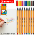 Stabilo Fineliner 0.4mm Set of 10 Pen Point 88 - Πέννακια Ζωγραφικής Art