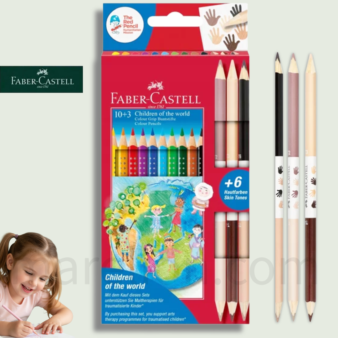 Faber-Castell Grip Triangular Colour Pencil Set 10+3 - Χρωματιστά Μολύβια
