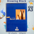Camel A3 Spiral Drawing Block 30 Sheets 160gsm - Τετράδιο Ζωγραφικής Α3 Σπιράλ 30x42cm