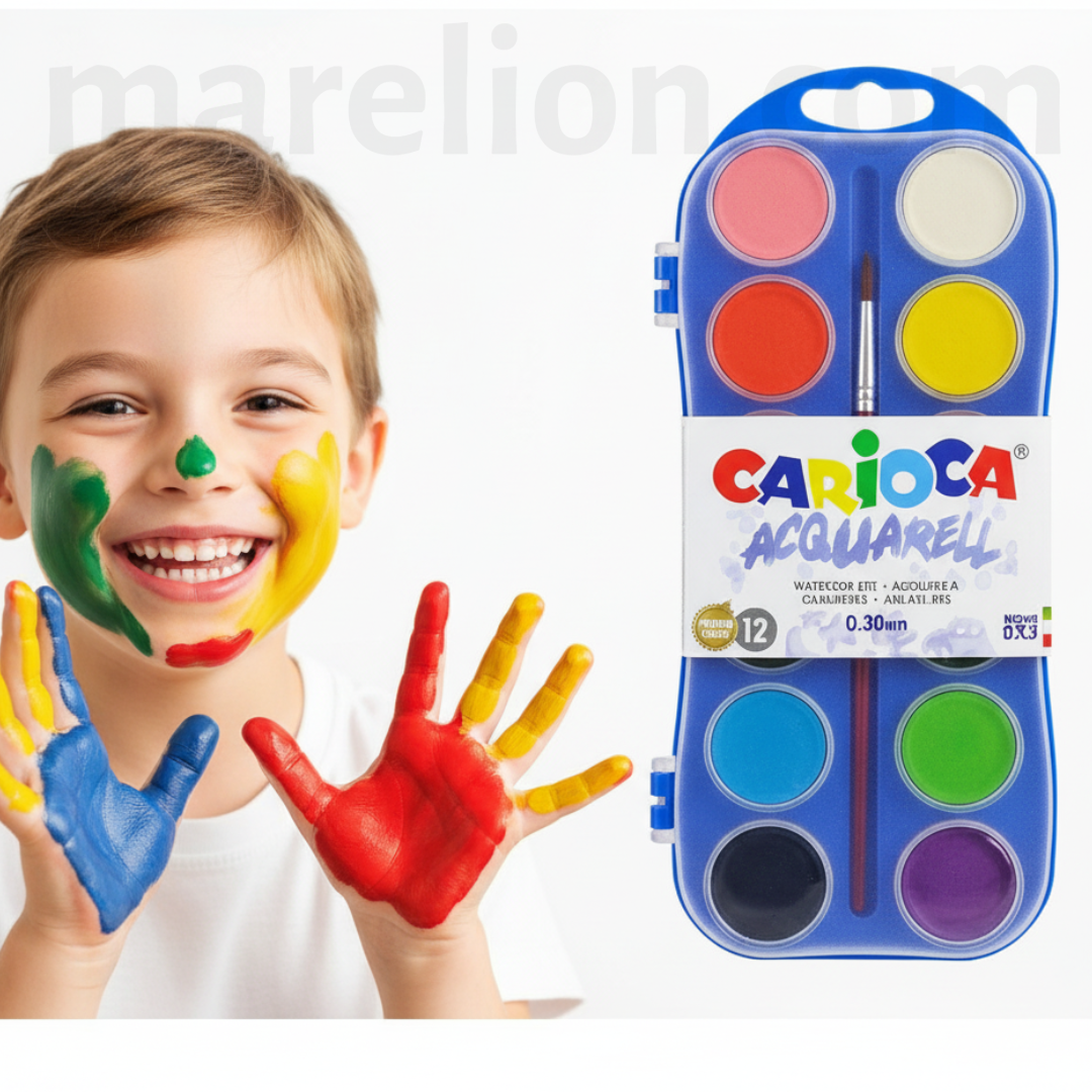 Carioca Art Kids Watercolor Palette 12 Colors - Νερομπογιές Παλέτα 12 Χρωμάτων