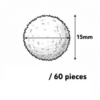 Pom Poms 15mm, Set 60pcs Multicolour - Πομ Πομ Χειροτεχνία DIY