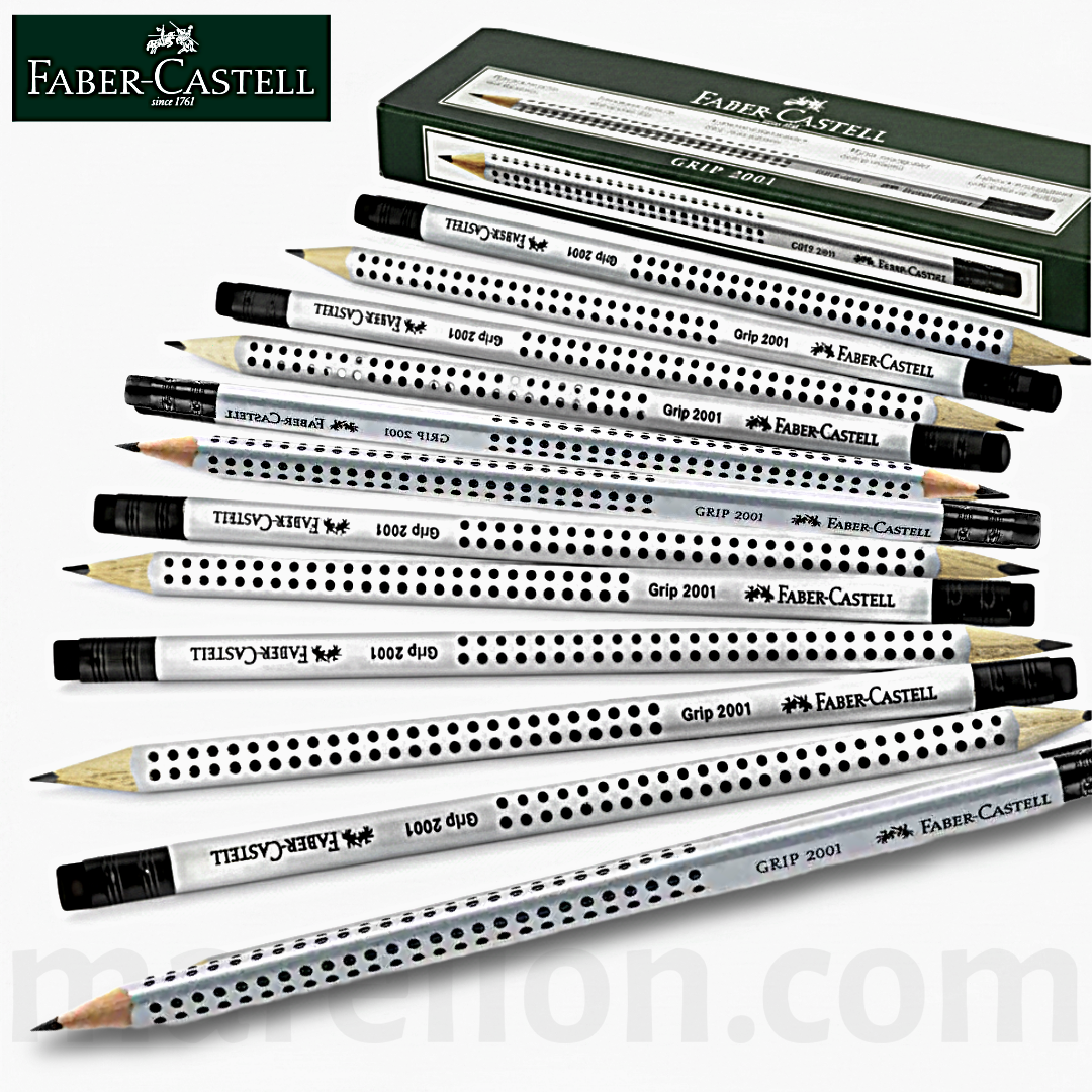 Faber Castell Grip 2001 HB Pencils with Eraser - Σχολικό Μολύβι Γραφής με Γόμα - ΧΟΝΔΡΙΚΗ ΠΩΛΗΣΗ