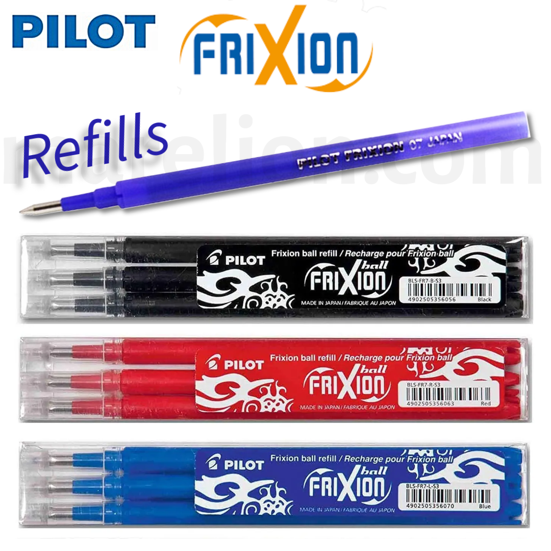Pilot FriXion erasable Pen Refill BLS-FR7 Blue 0.7mm Pack of 3 - Ανταλλακτικό Πέννας που Σβήνει 3 Τεμάχια