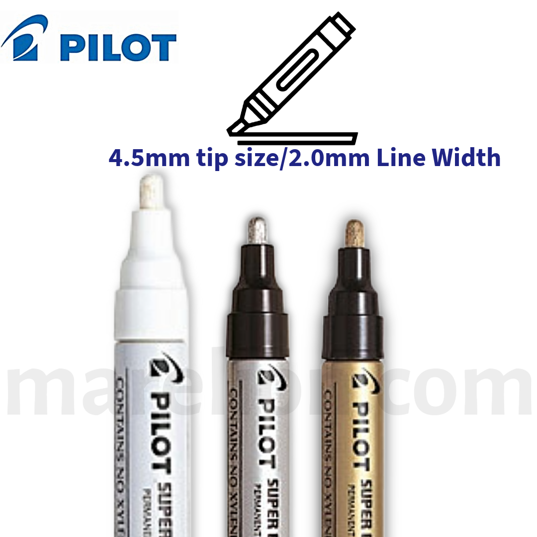 Pilot Paint Marker Medium Black | Gold | Silver | White - Επαγγελματικός Μαρκαδόρος Μπογιάς 3 Χρώματα