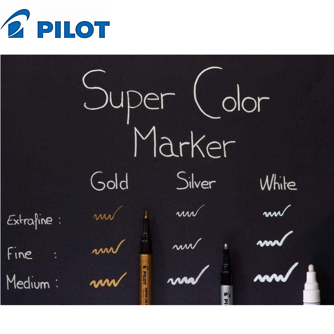Pilot Paint Marker Medium Black | Gold | Silver | White - Επαγγελματικός Μαρκαδόρος Μπογιάς 3 Χρώματα