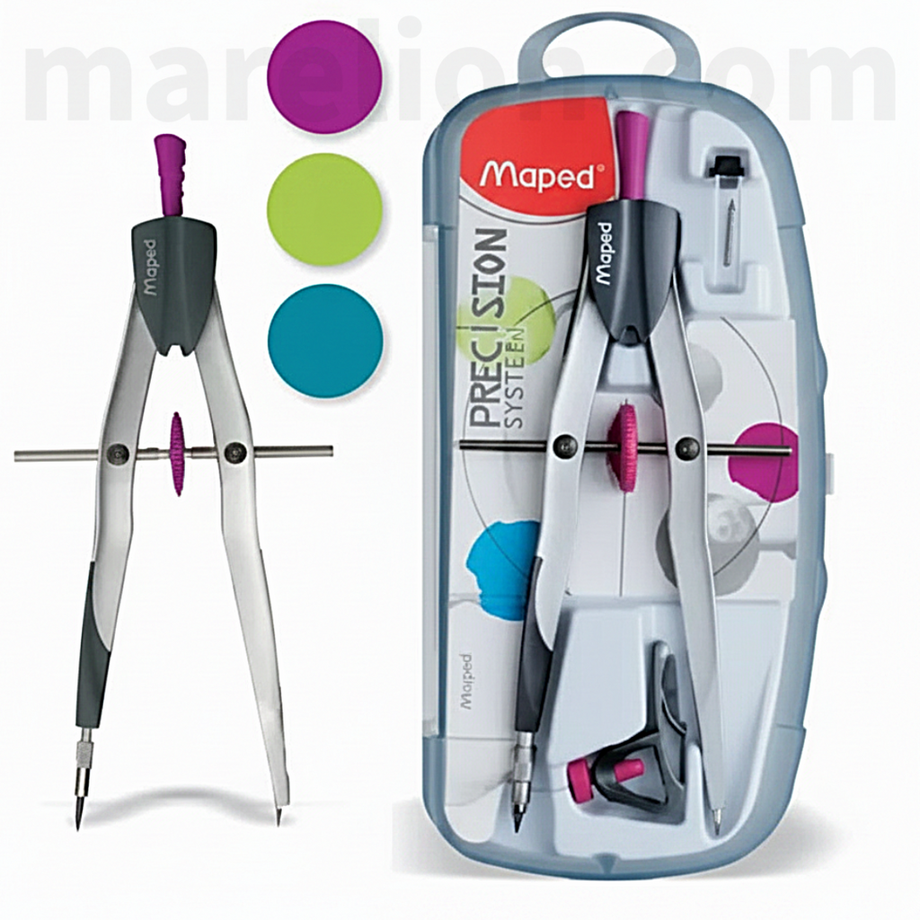 Maped compass set with packaging on a white background