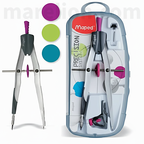 Maped compass set with packaging on a white background