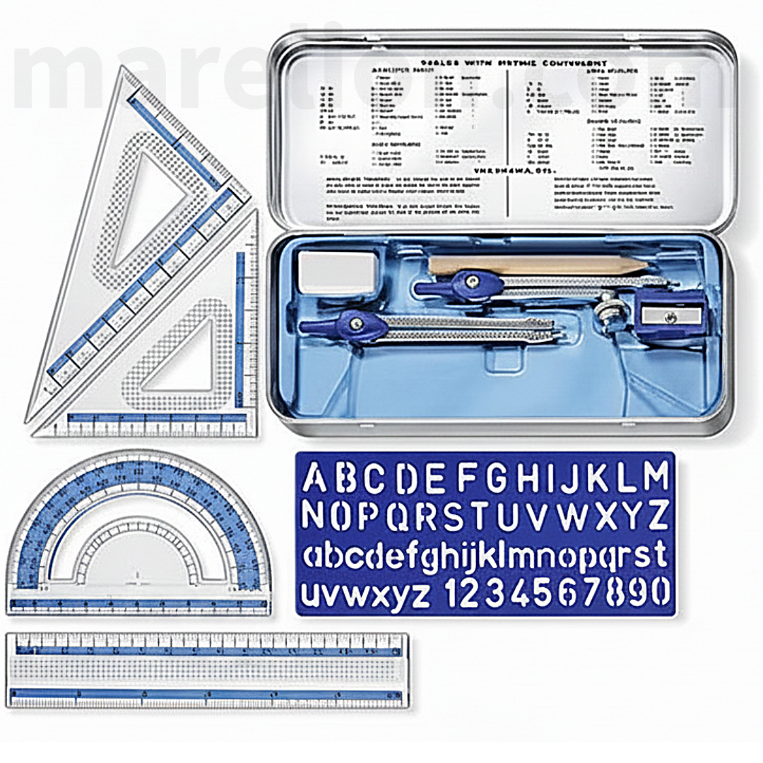 Staedtler Noris 10 Piece Maths Set - Σετ Γεωμετρικά Όργανα 10 Τεμαχίων