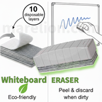 Cox WhiteBoard Eraser with 10 Refills, BIG (13cm Long) - Σπόγγος Ασπροπίνακα με 10 Ανταλλακτικά Στρώματα