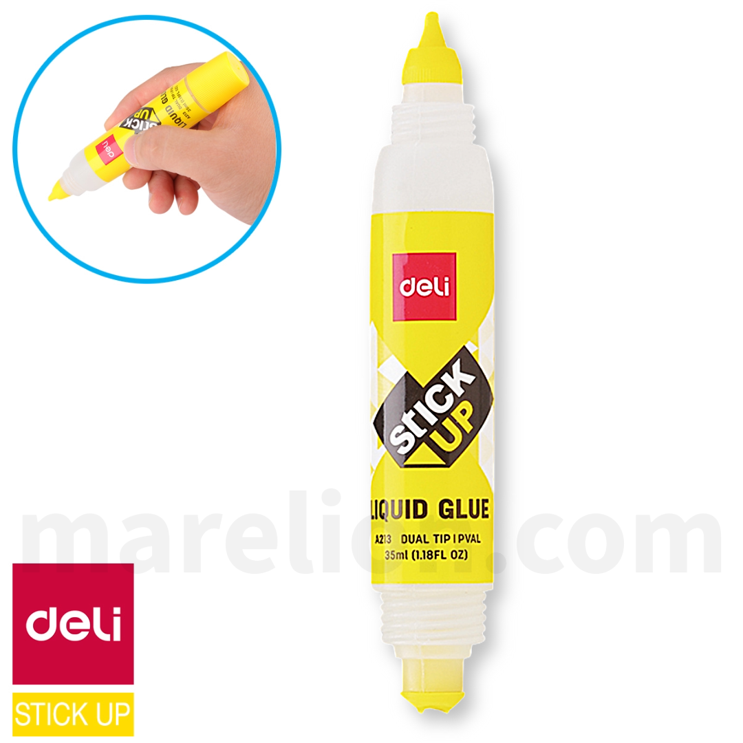 Deli Duo Tip Liquid Glue 35ml - Υγρή Κόλλα Διπλής Μύτης