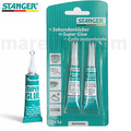 Stanger Super Glue Κόλλα Gel Στιγμής 1+1 τμχ, 2x 3gr pack - Αυτόματη