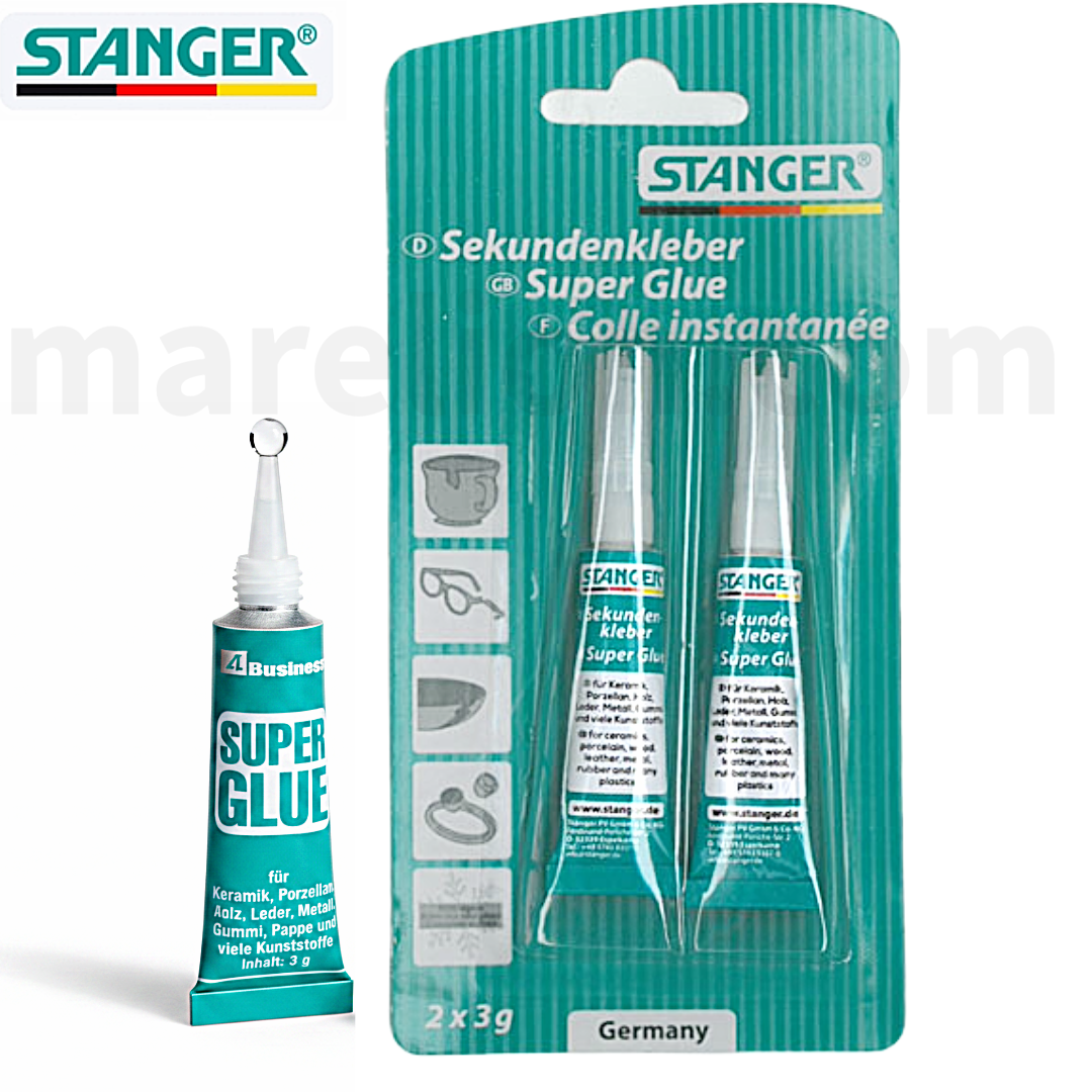 Stanger Super Glue Κόλλα Gel Στιγμής 1+1 τμχ, 2x 3gr pack - Αυτόματη